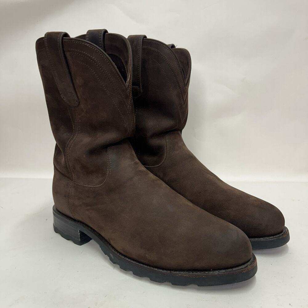 Tecovas The Stockton Ranchhand Roper Boots Nubuck “Brown”